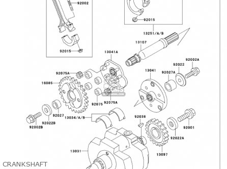 CRANKSHAFT - VN750A17 VULCAN 750 2001 USA CALIFORNIA