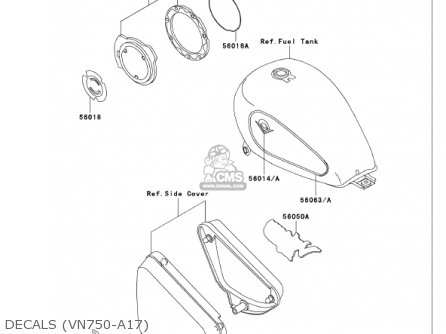 DECALS (VN750-A17) - VN750A17 VULCAN 750 2001 USA CALIFORNIA