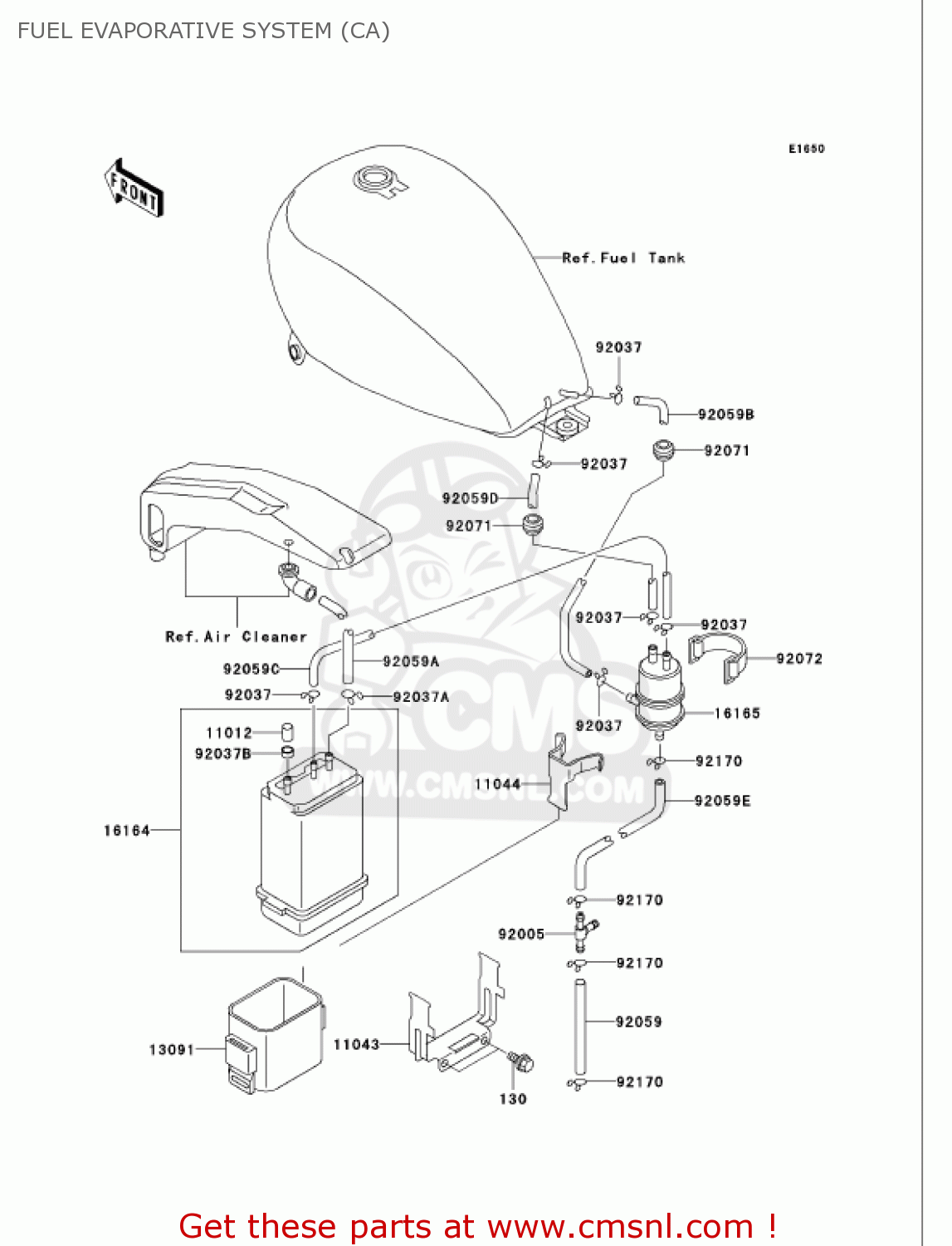 FUEL EVAPORATIVE SYSTEM (CA) VN750A18 VULCAN 750 2002 USA CALIFORNIA