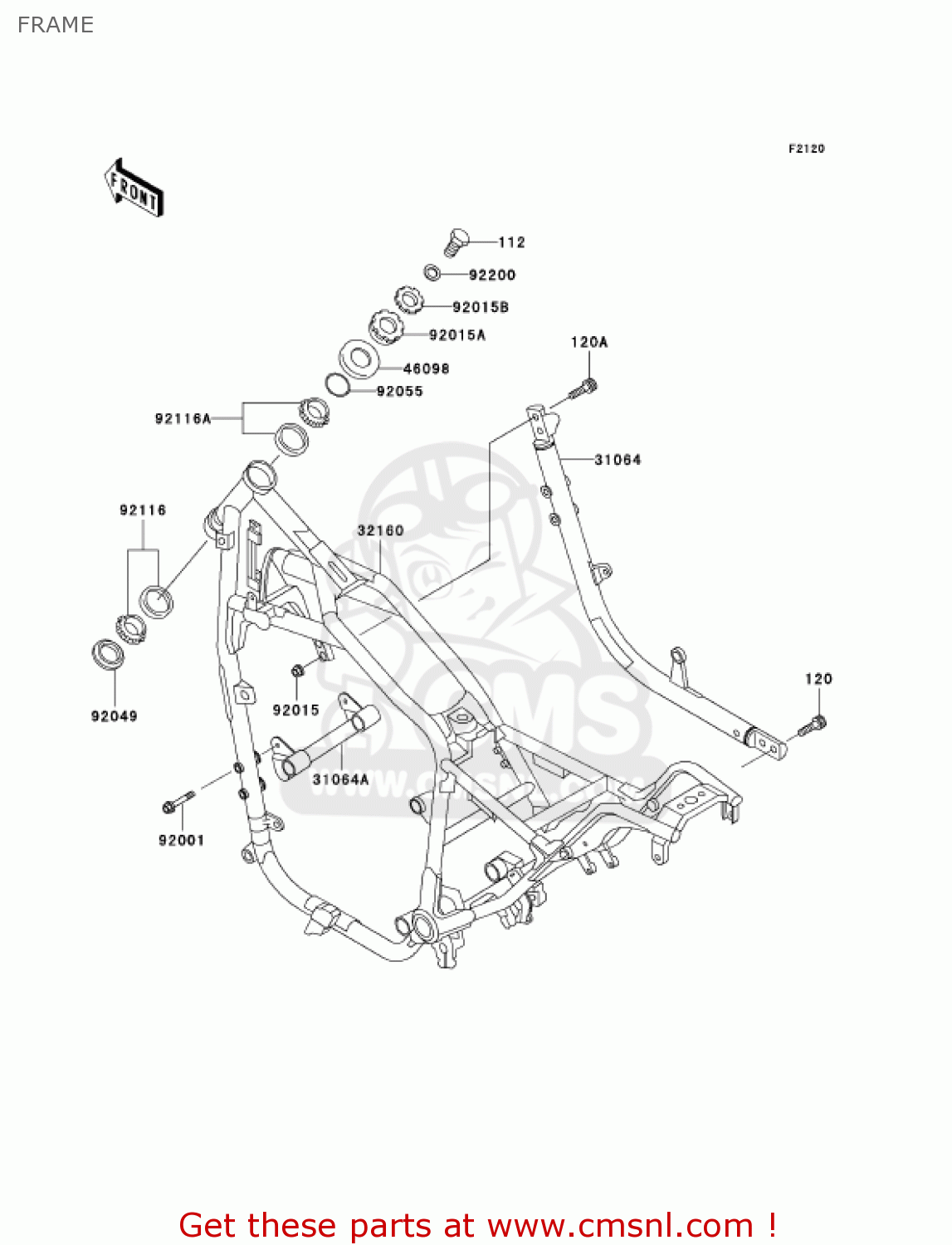 FRAME VN750A18 VULCAN 750 2002 USA CALIFORNIA