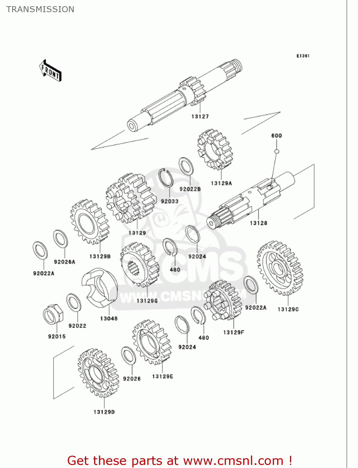 TRANSMISSION VN750A18 VULCAN 750 2002 USA CALIFORNIA