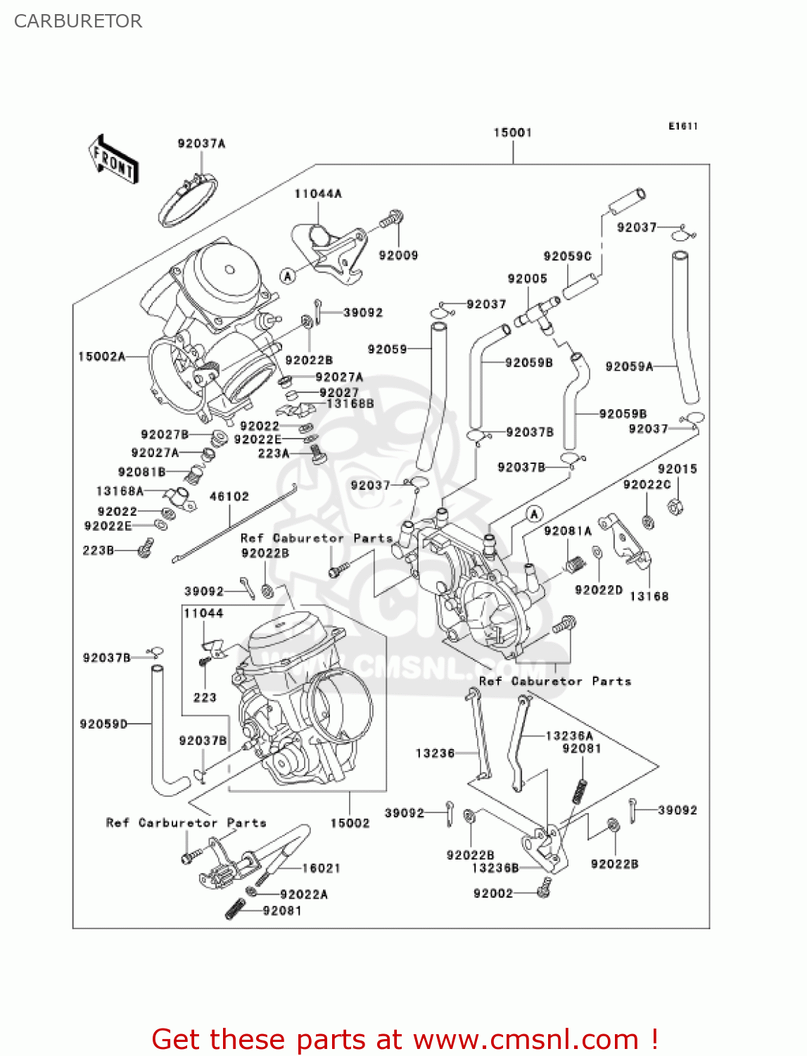 CARBURETOR VN750A18 VULCAN 750 2002 USA CALIFORNIA