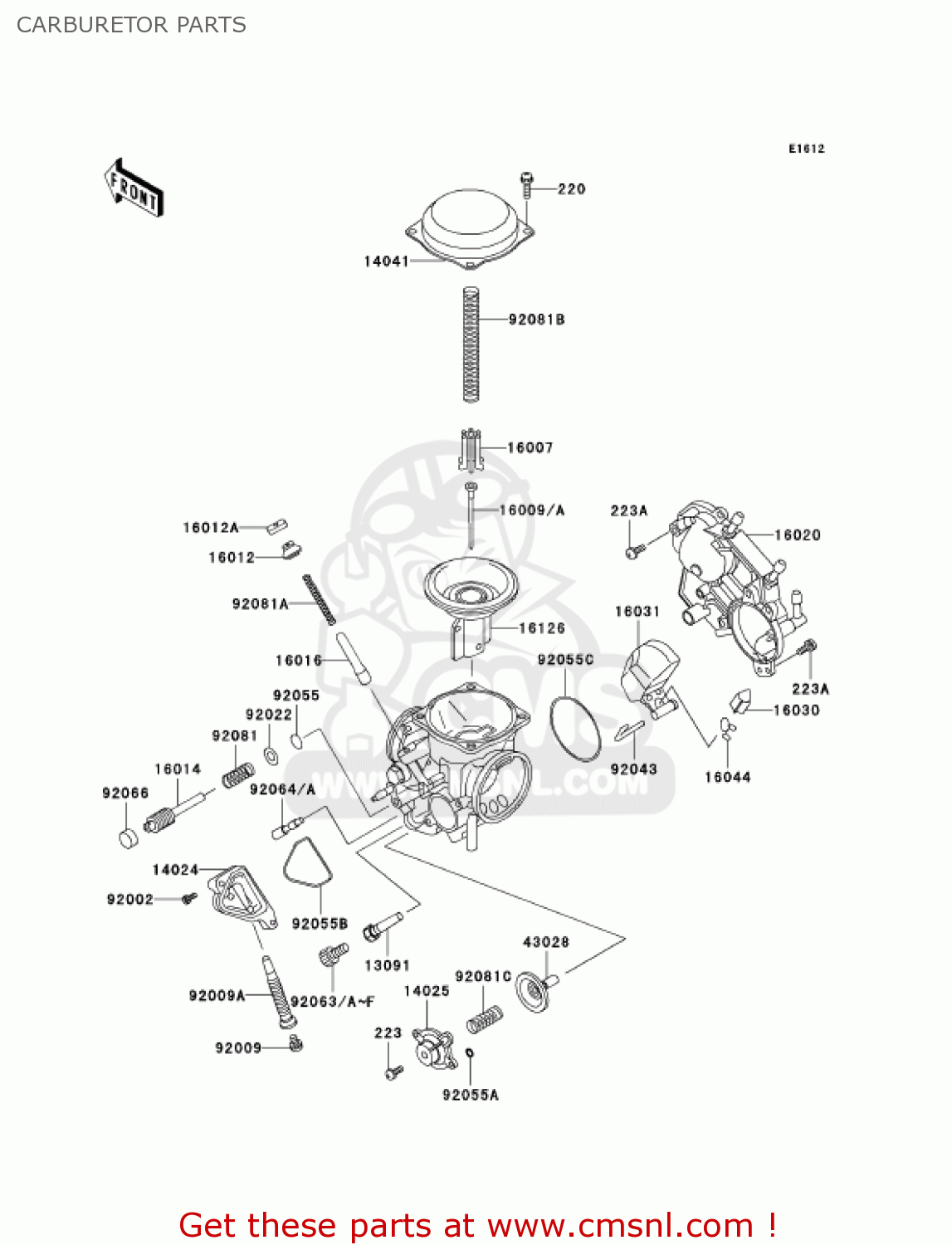CARBURETOR PARTS VN750A18 VULCAN 750 2002 USA CALIFORNIA