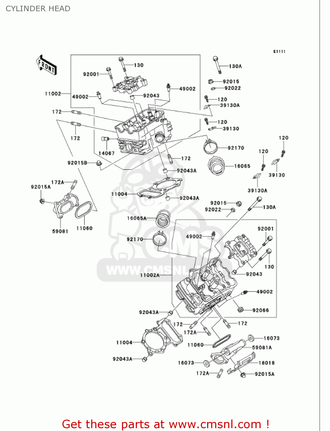 CYLINDER HEAD VN750A18 VULCAN 750 2002 USA CALIFORNIA