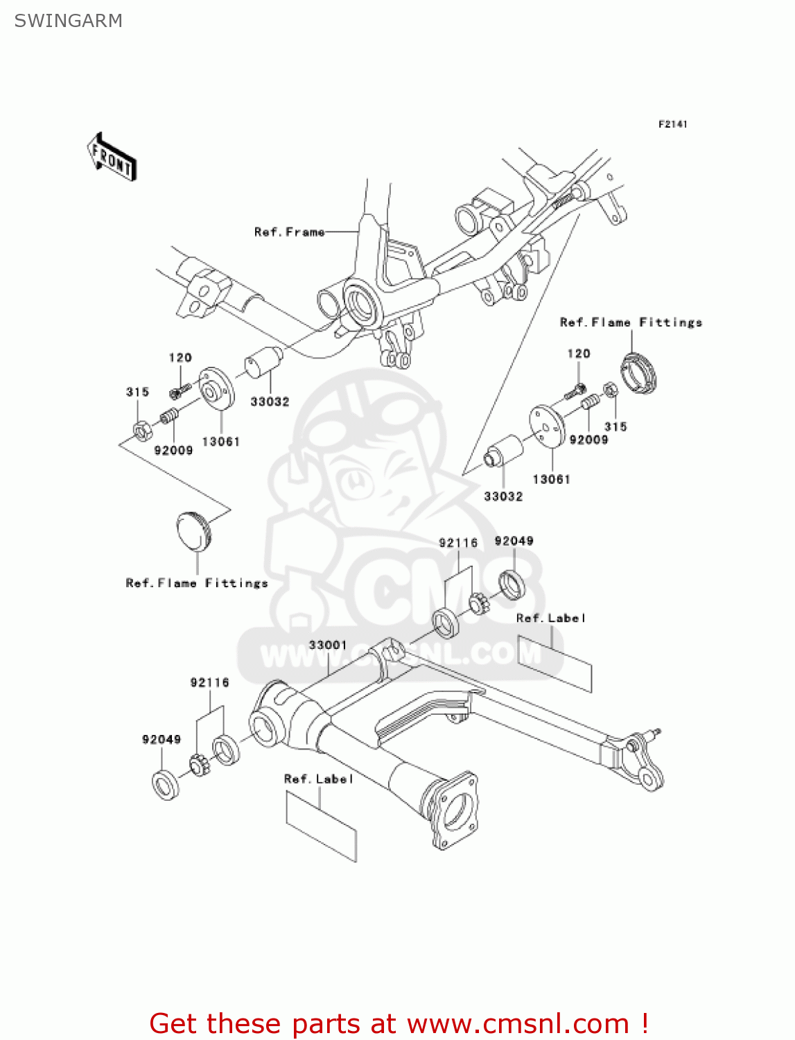 SWINGARM VN750A18 VULCAN 750 2002 USA CALIFORNIA