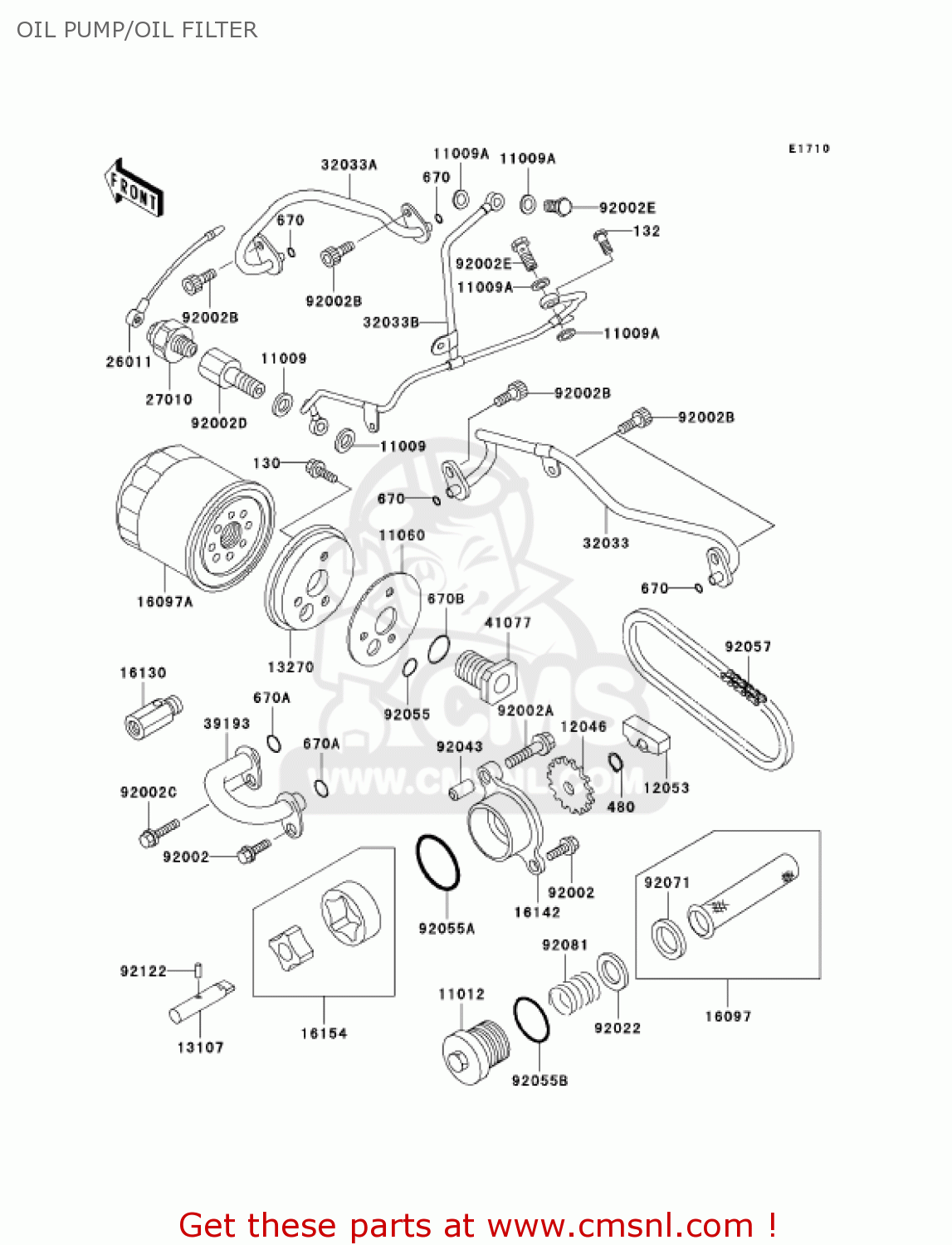 OIL PUMP/OIL FILTER VN750A18 VULCAN 750 2002 USA CALIFORNIA