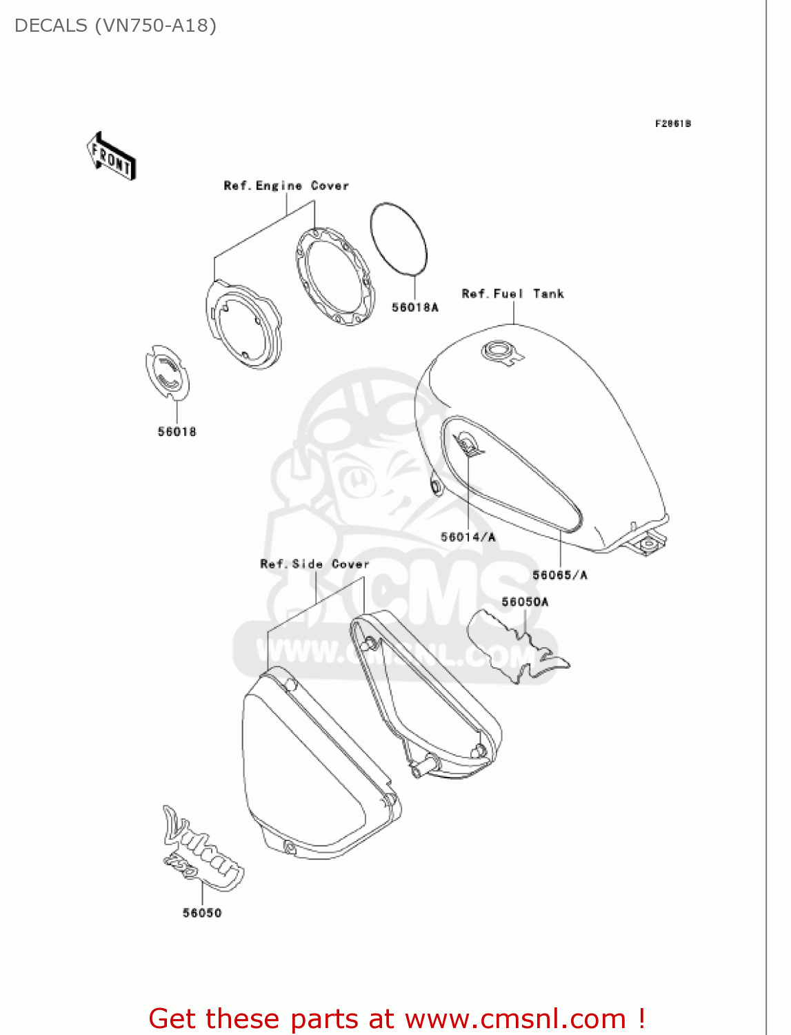 DECALS (VN750-A18) VN750A18 VULCAN 750 2002 USA CALIFORNIA