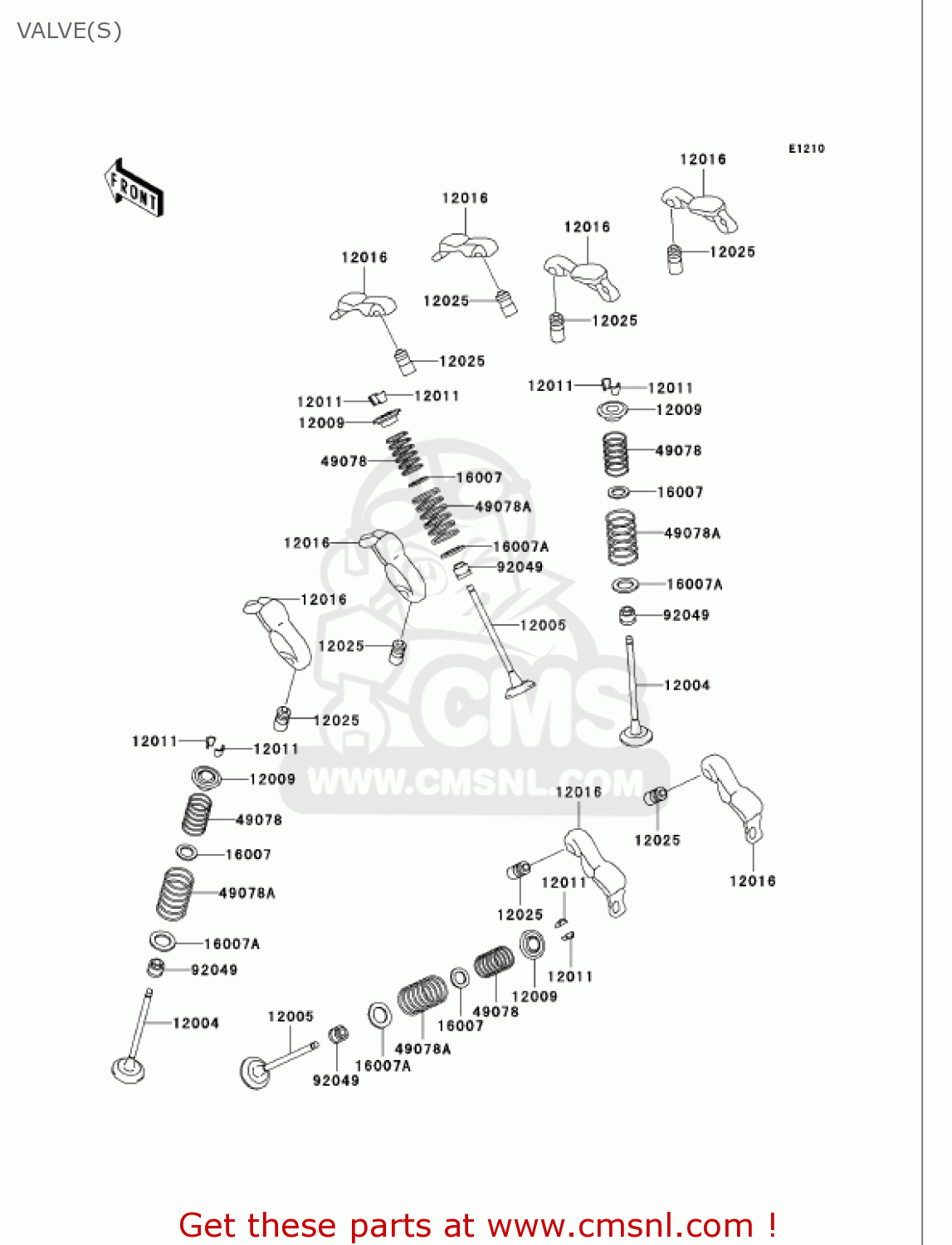 VALVE(S) VN750A18 VULCAN 750 2002 USA CALIFORNIA