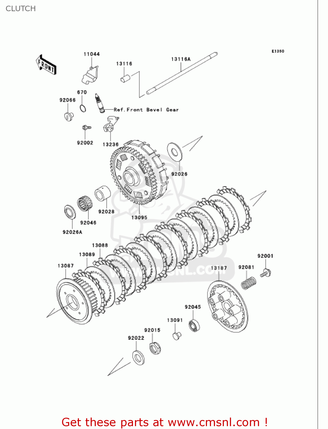 CLUTCH VN750A18 VULCAN 750 2002 USA CALIFORNIA