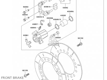 FRONT BRAKE - VN750A18 VULCAN 750 2002 USA CALIFORNIA
