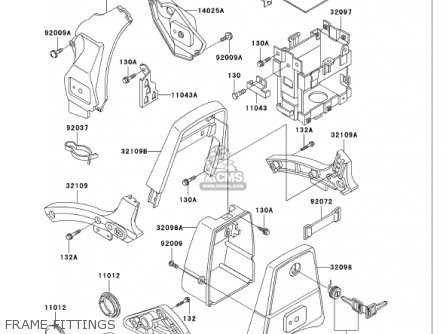 FRAME FITTINGS - VN750A18 VULCAN 750 2002 USA CALIFORNIA