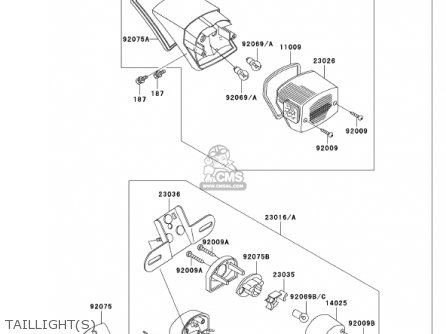 TAILLIGHT(S) - VN750A18 VULCAN 750 2002 USA CALIFORNIA