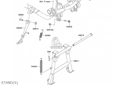 STAND(S) - VN750A18 VULCAN 750 2002 USA CALIFORNIA