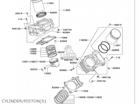 CYLINDER/PISTON(S) - VN750A18 VULCAN 750 2002 USA CALIFORNIA