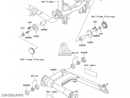 SWINGARM - VN750A18 VULCAN 750 2002 USA CALIFORNIA