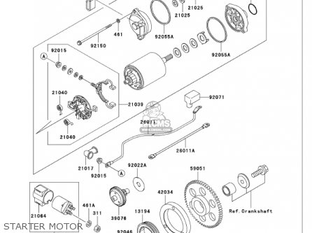 STARTER MOTOR - VN750A18 VULCAN 750 2002 USA CALIFORNIA