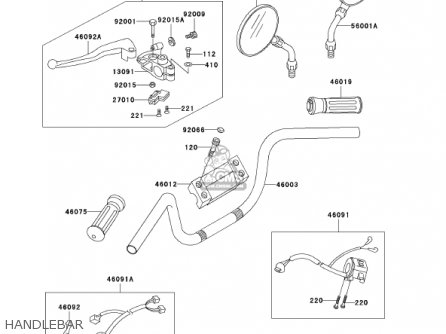 HANDLEBAR - VN750A18 VULCAN 750 2002 USA CALIFORNIA