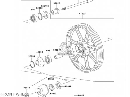 FRONT WHEEL - VN750A18 VULCAN 750 2002 USA CALIFORNIA