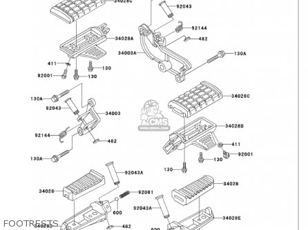 FOOTRESTS - VN750A18 VULCAN 750 2002 USA CALIFORNIA