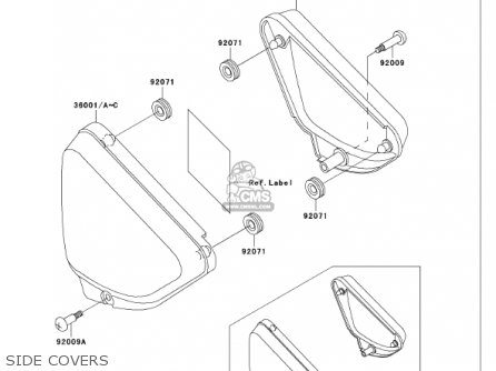 SIDE COVERS - VN750A18 VULCAN 750 2002 USA CALIFORNIA
