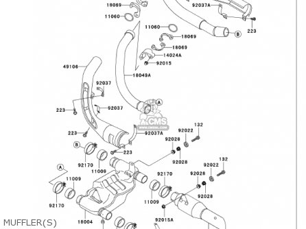 MUFFLER(S) - VN750A18 VULCAN 750 2002 USA CALIFORNIA