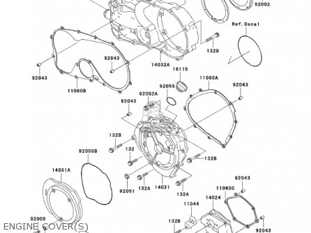 ENGINE COVER(S) - VN750A18 VULCAN 750 2002 USA CALIFORNIA