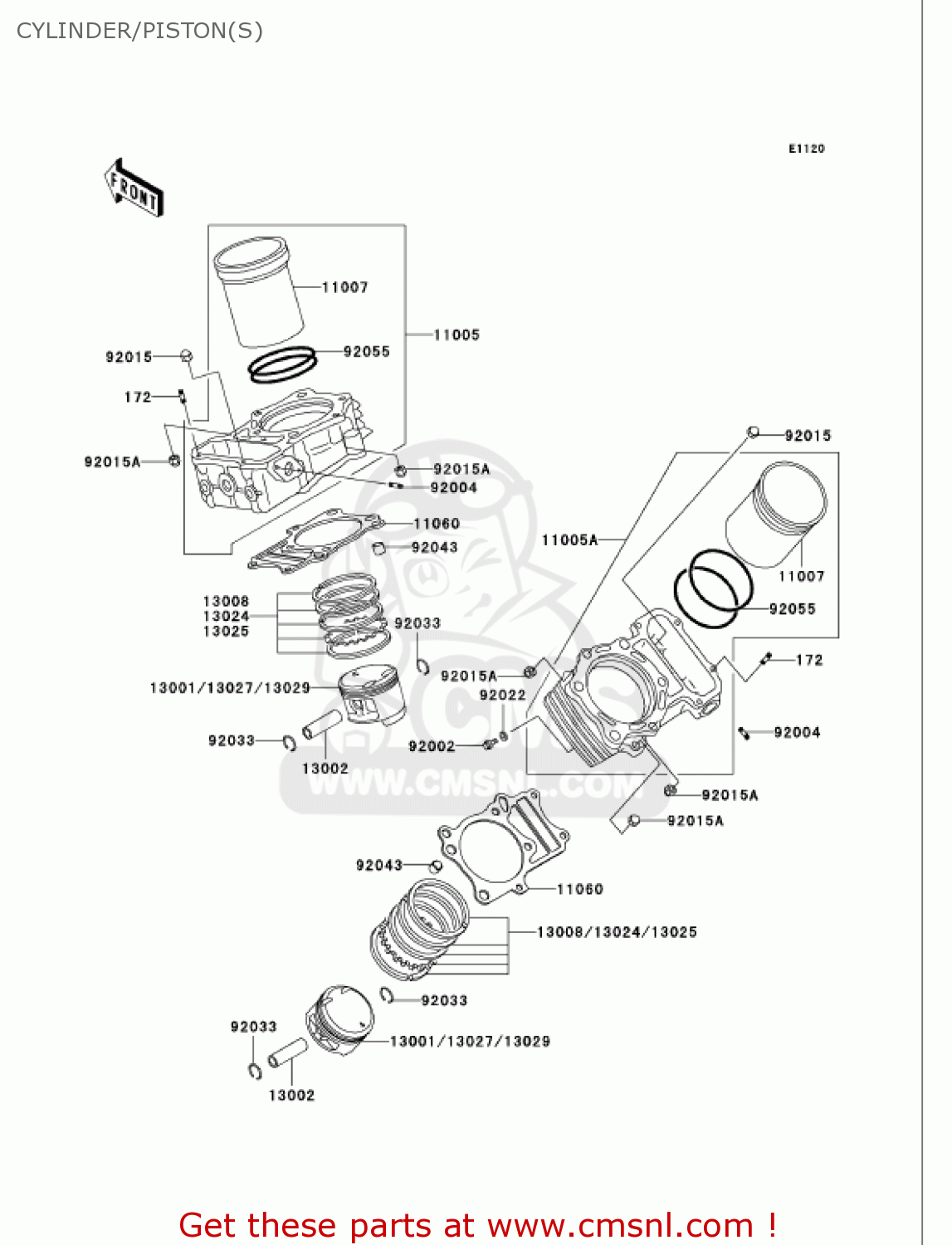 CYLINDER/PISTON(S) VN750A19 VULCAN 750 2003 USA CALIFORNIA