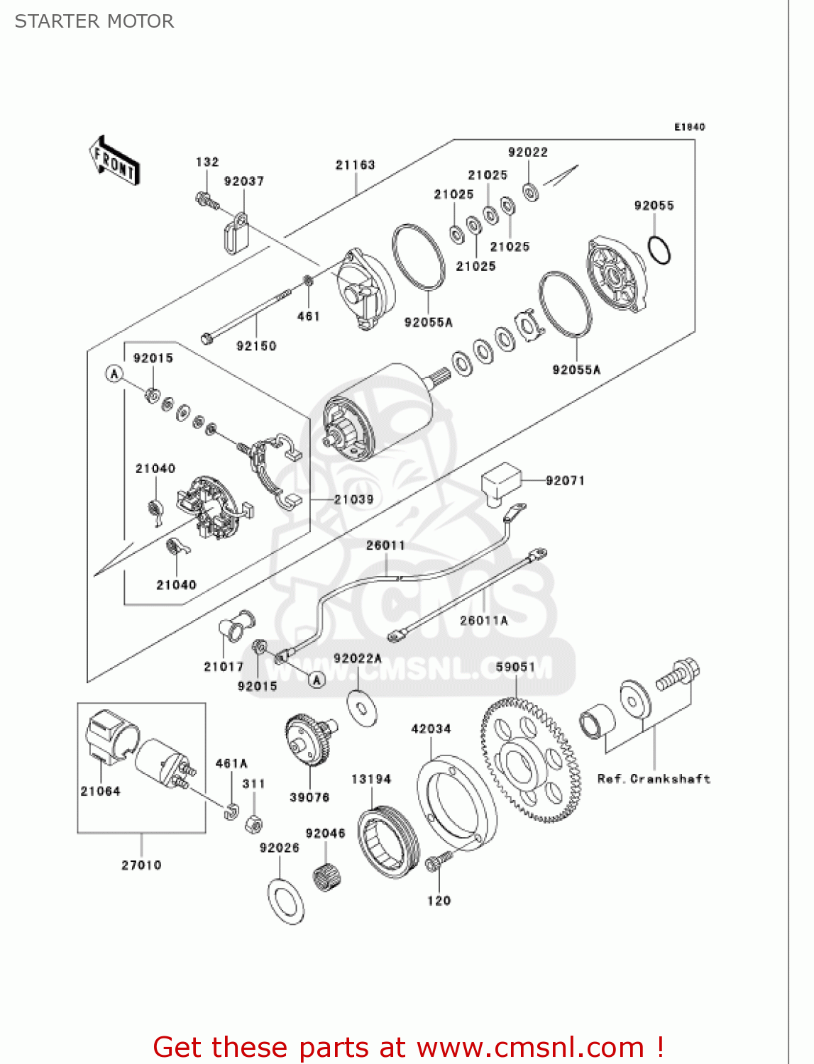 STARTER MOTOR VN750A19 VULCAN 750 2003 USA CALIFORNIA