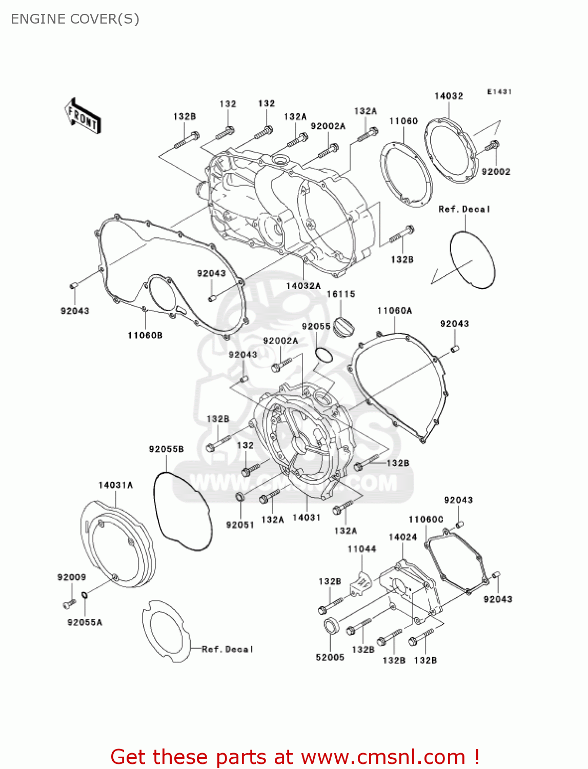 ENGINE COVER(S) VN750A19 VULCAN 750 2003 USA CALIFORNIA