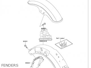 FENDERS - VN750A19 VULCAN 750 2003 USA CALIFORNIA