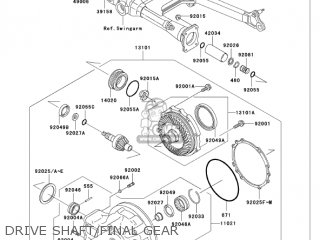 DRIVE SHAFT/FINAL GEAR - VN750A19 VULCAN 750 2003 USA CALIFORNIA