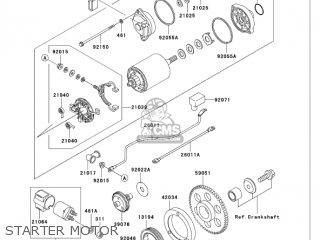 STARTER MOTOR - VN750A19 VULCAN 750 2003 USA CALIFORNIA
