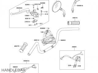 HANDLEBAR - VN750A19 VULCAN 750 2003 USA CALIFORNIA