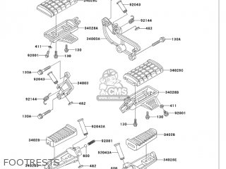 FOOTRESTS - VN750A19 VULCAN 750 2003 USA CALIFORNIA