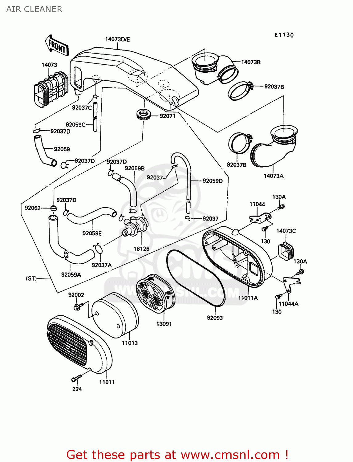 AIR CLEANER VN750A2 VN750 TWIN 1986 EUROPE FR UK FG IT NR SD ST