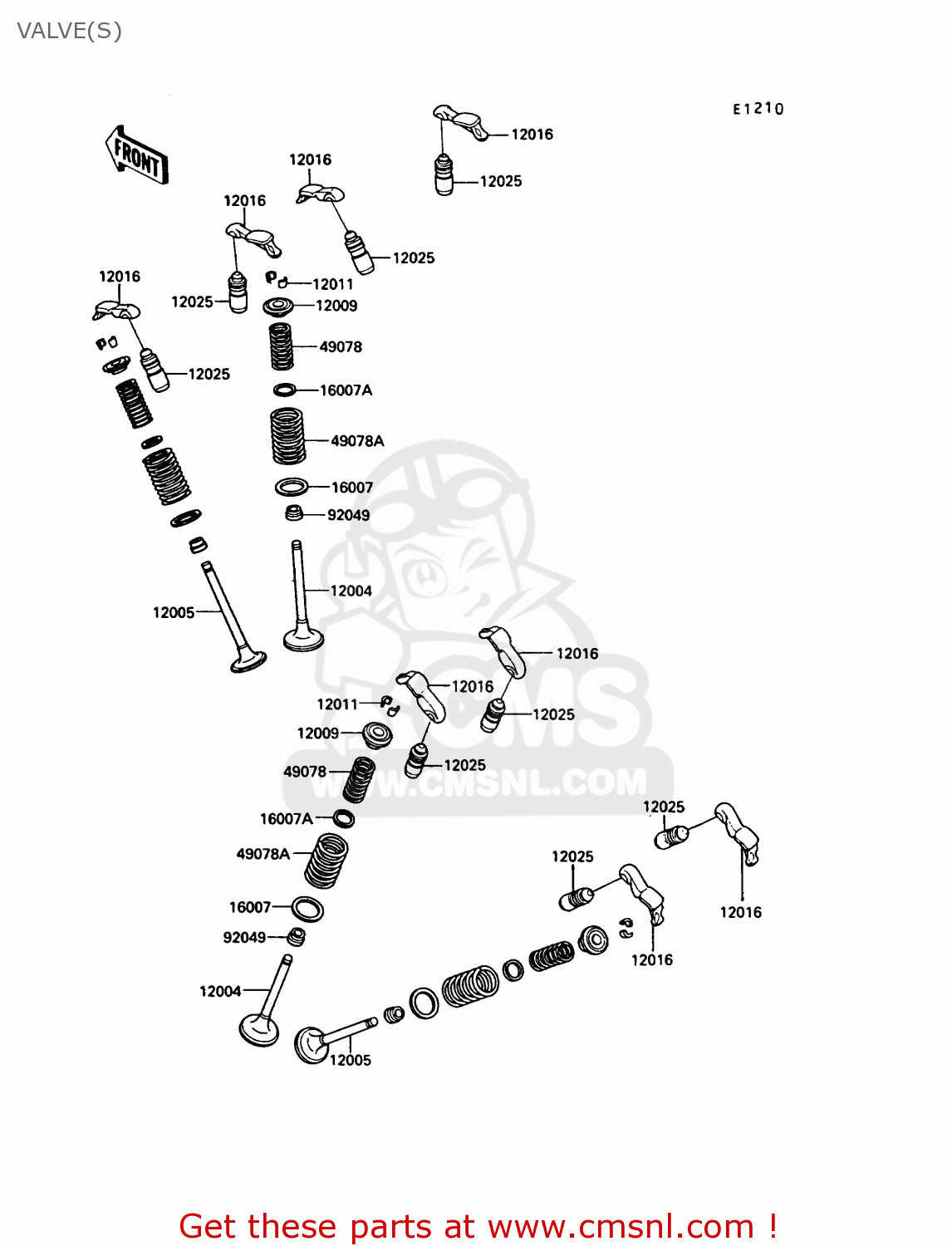VALVE(S) VN750A2 VN750 TWIN 1986 EUROPE FR UK FG IT NR SD ST
