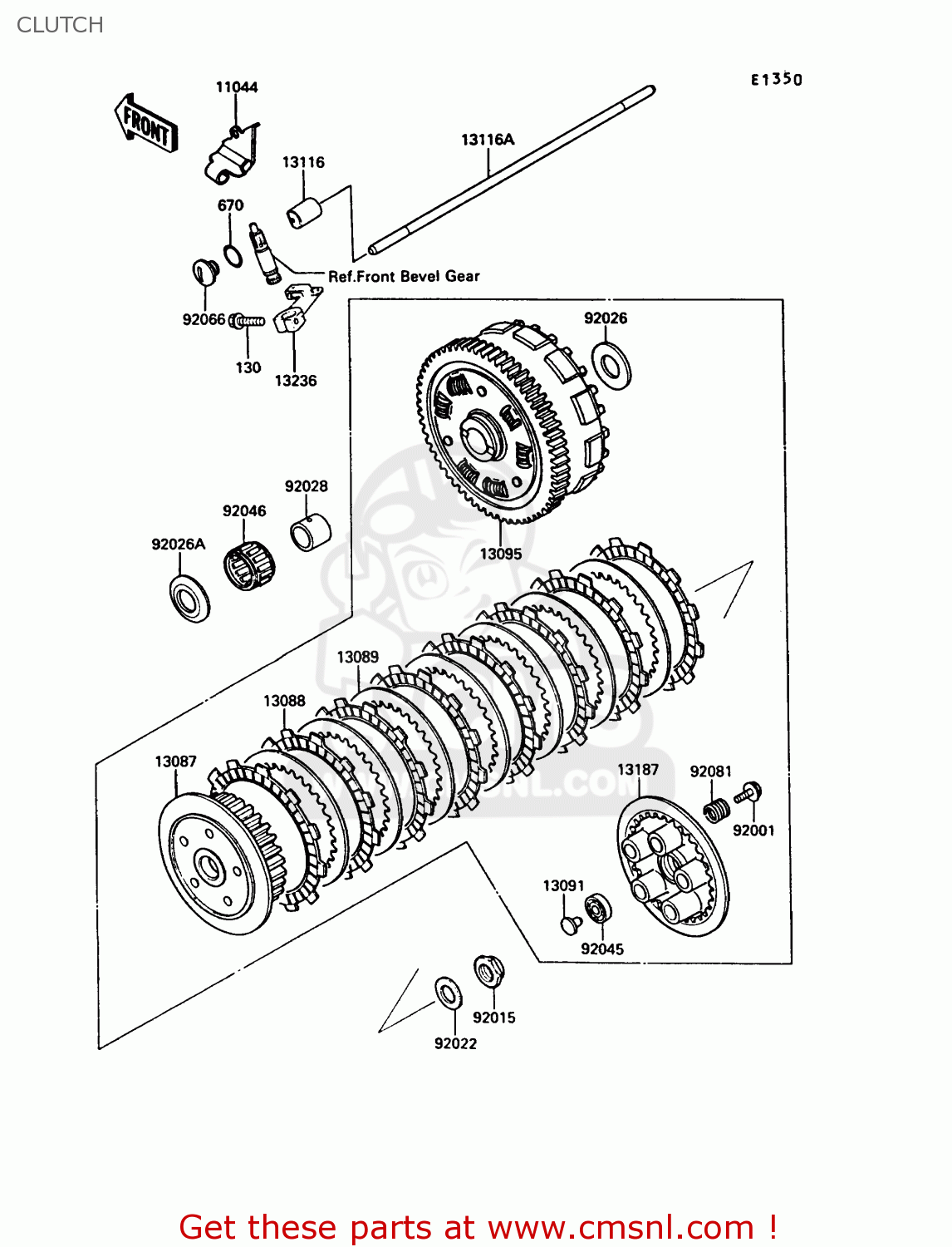CLUTCH VN750A2 VN750 TWIN 1986 EUROPE FR UK FG IT NR SD ST