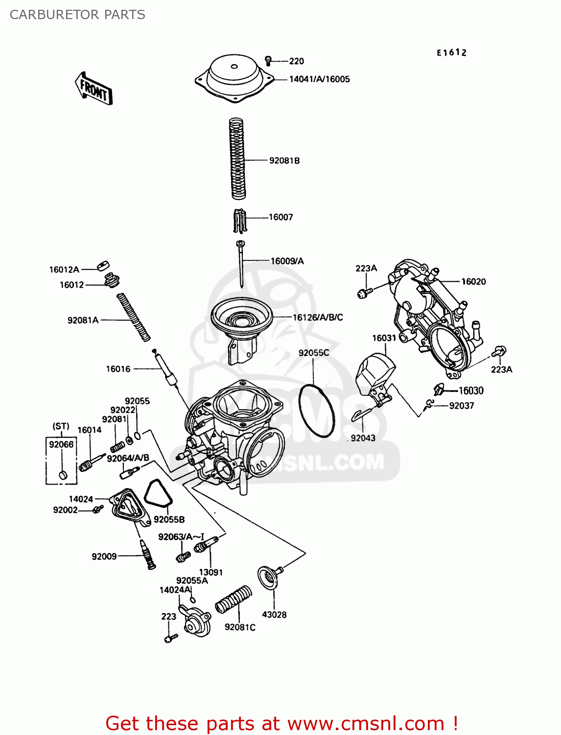 CARBURETOR PARTS VN750A2 VN750 TWIN 1986 EUROPE FR UK FG IT NR SD ST