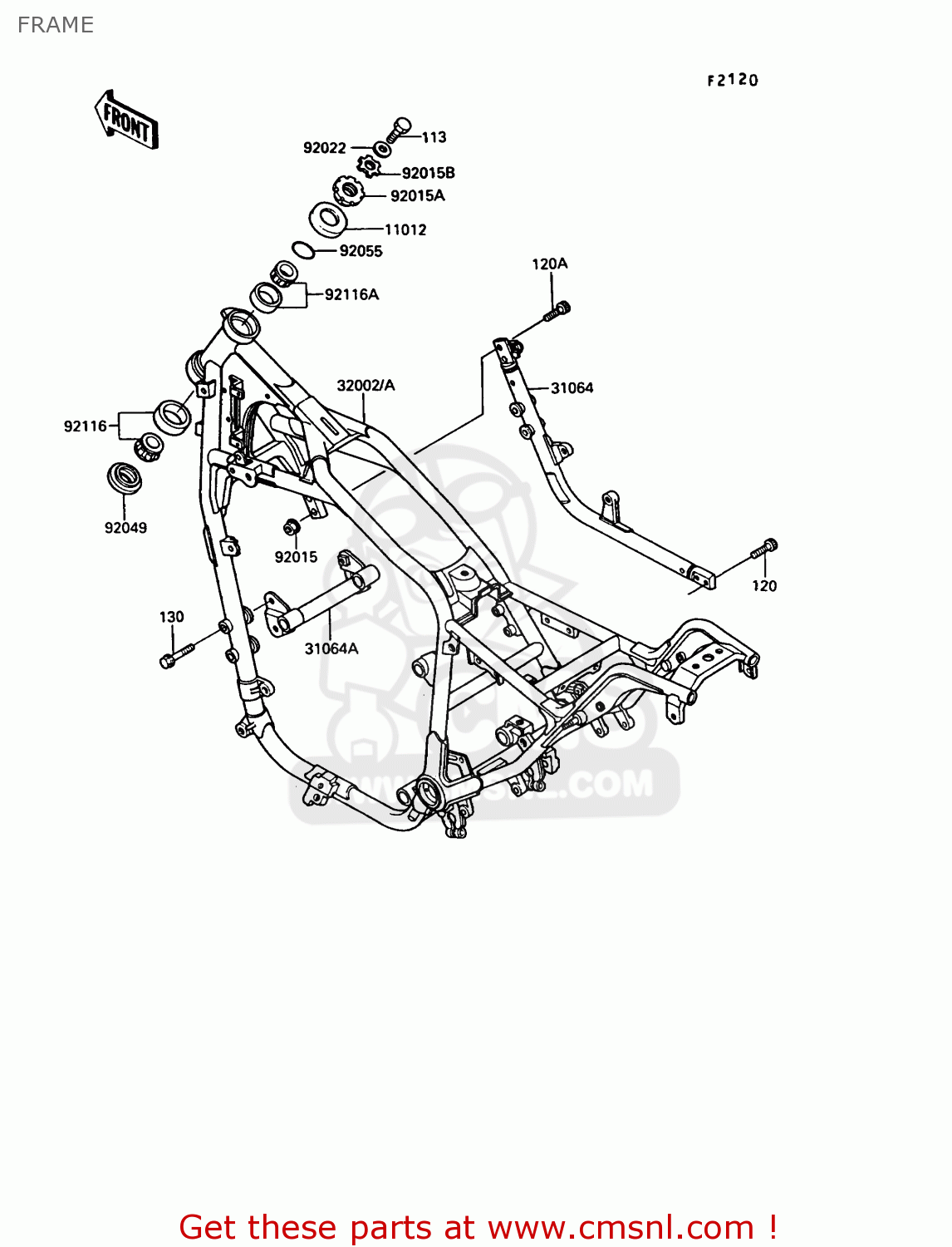 FRAME VN750A2 VN750 TWIN 1986 EUROPE FR UK FG IT NR SD ST
