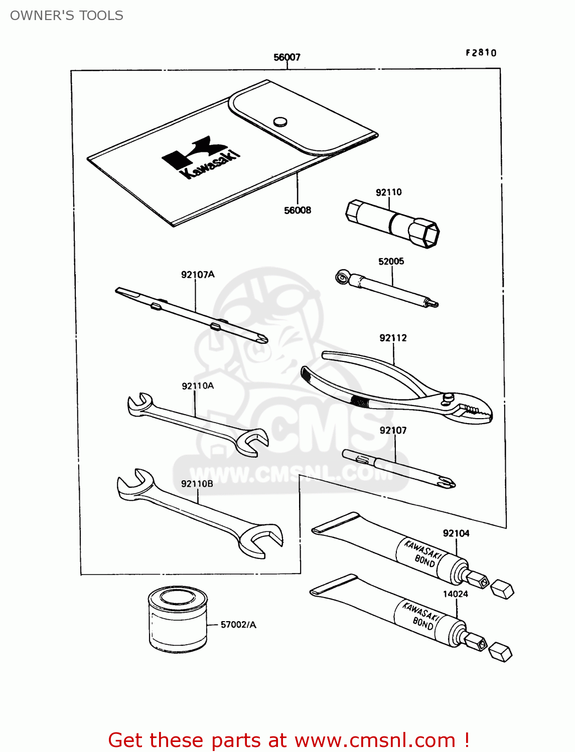 OWNER'S TOOLS VN750A2 VN750 TWIN 1986 EUROPE FR UK FG IT NR SD ST