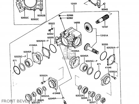 FRONT BEVEL GEAR - VN750A2 VN750 TWIN 1986 EUROPE FR UK FG IT NR SD ST