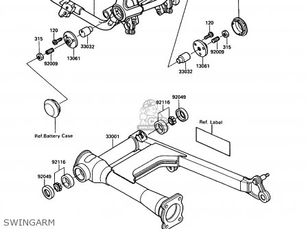 SWINGARM - VN750A2 VN750 TWIN 1986 EUROPE FR UK FG IT NR SD ST