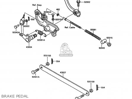 BRAKE PEDAL - VN750A2 VN750 TWIN 1986 EUROPE FR UK FG IT NR SD ST
