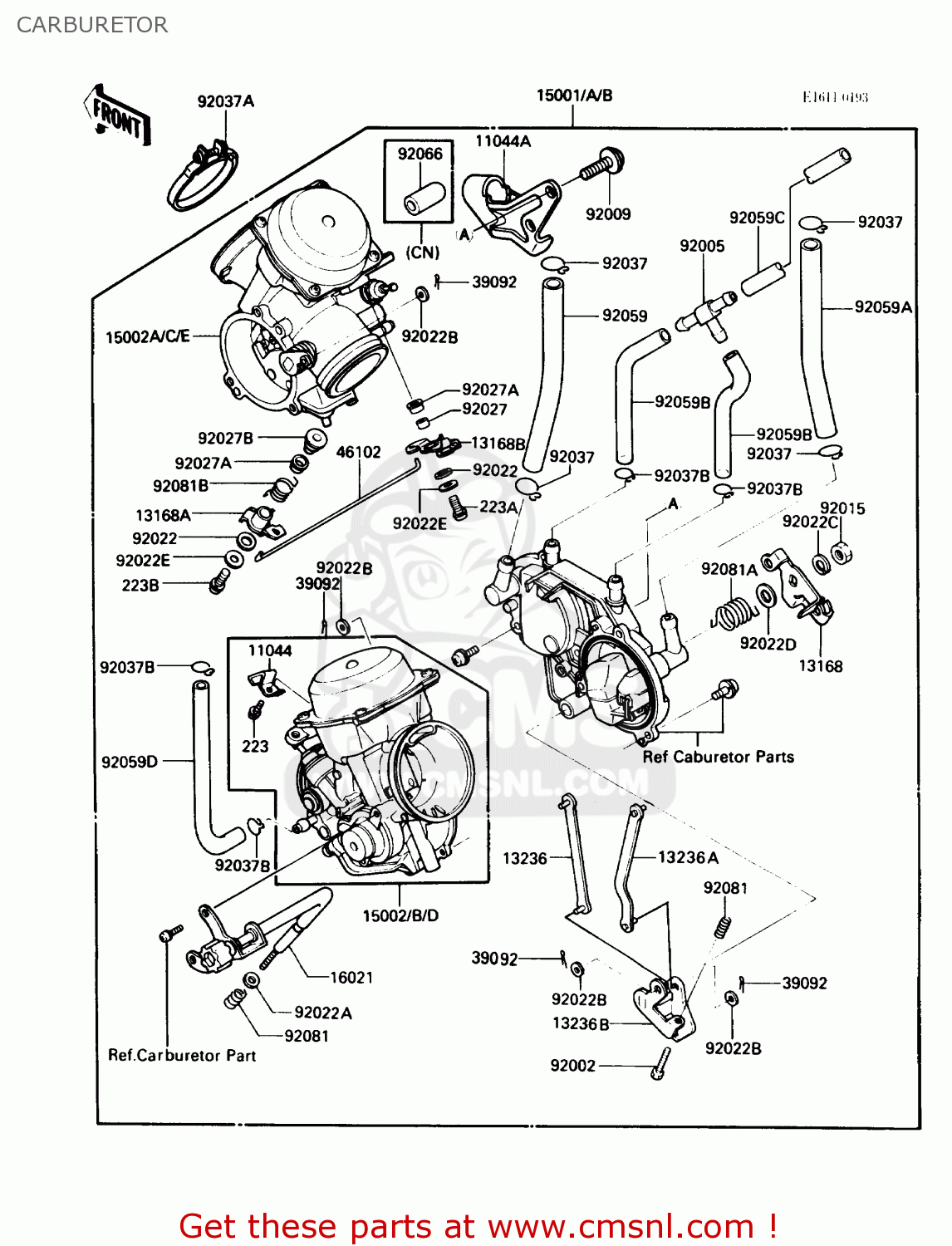 CARBURETOR VN750A2 VULCAN 750 1986 USA CALIFORNIA CANADA