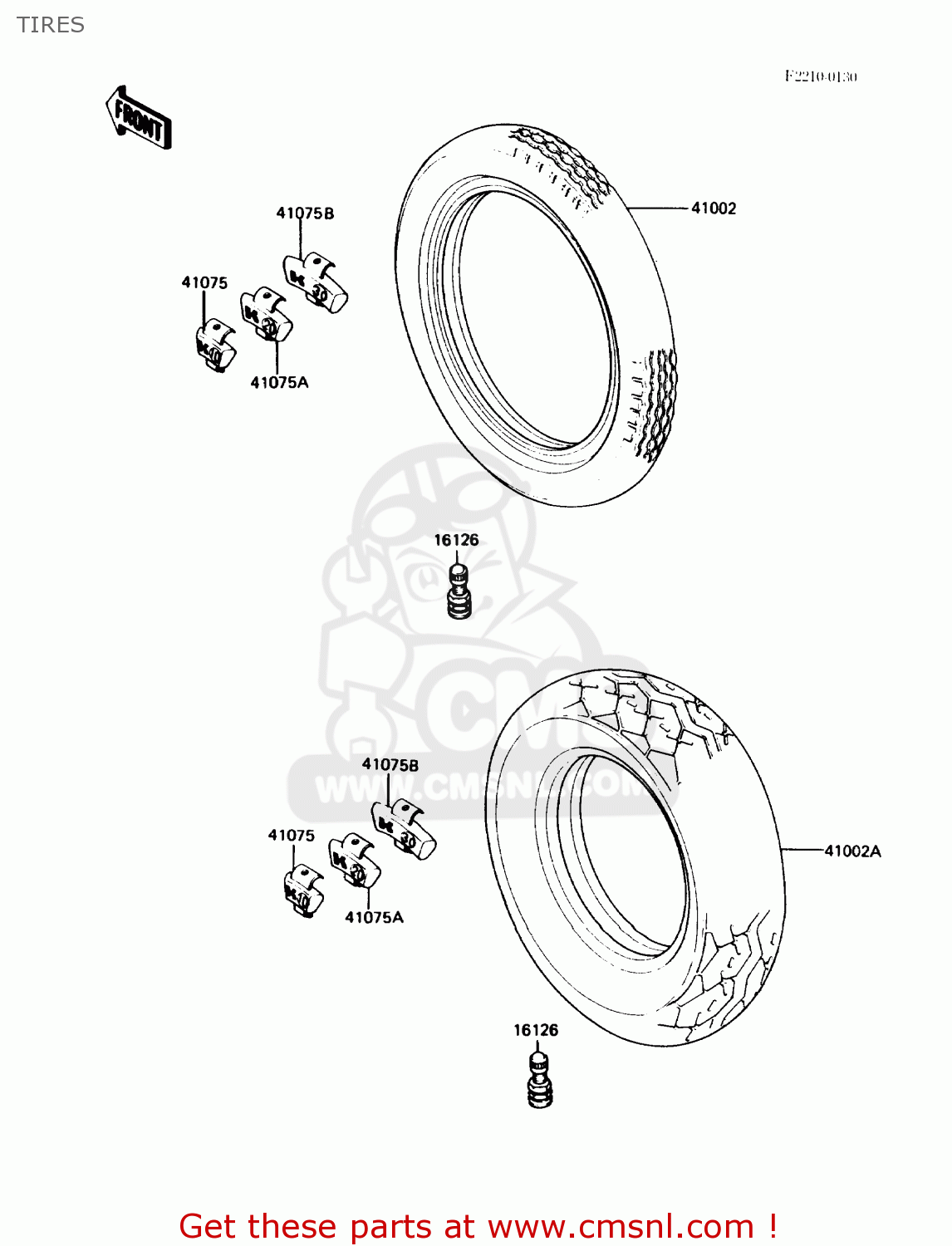 TIRES VN750A2 VULCAN 750 1986 USA CALIFORNIA CANADA