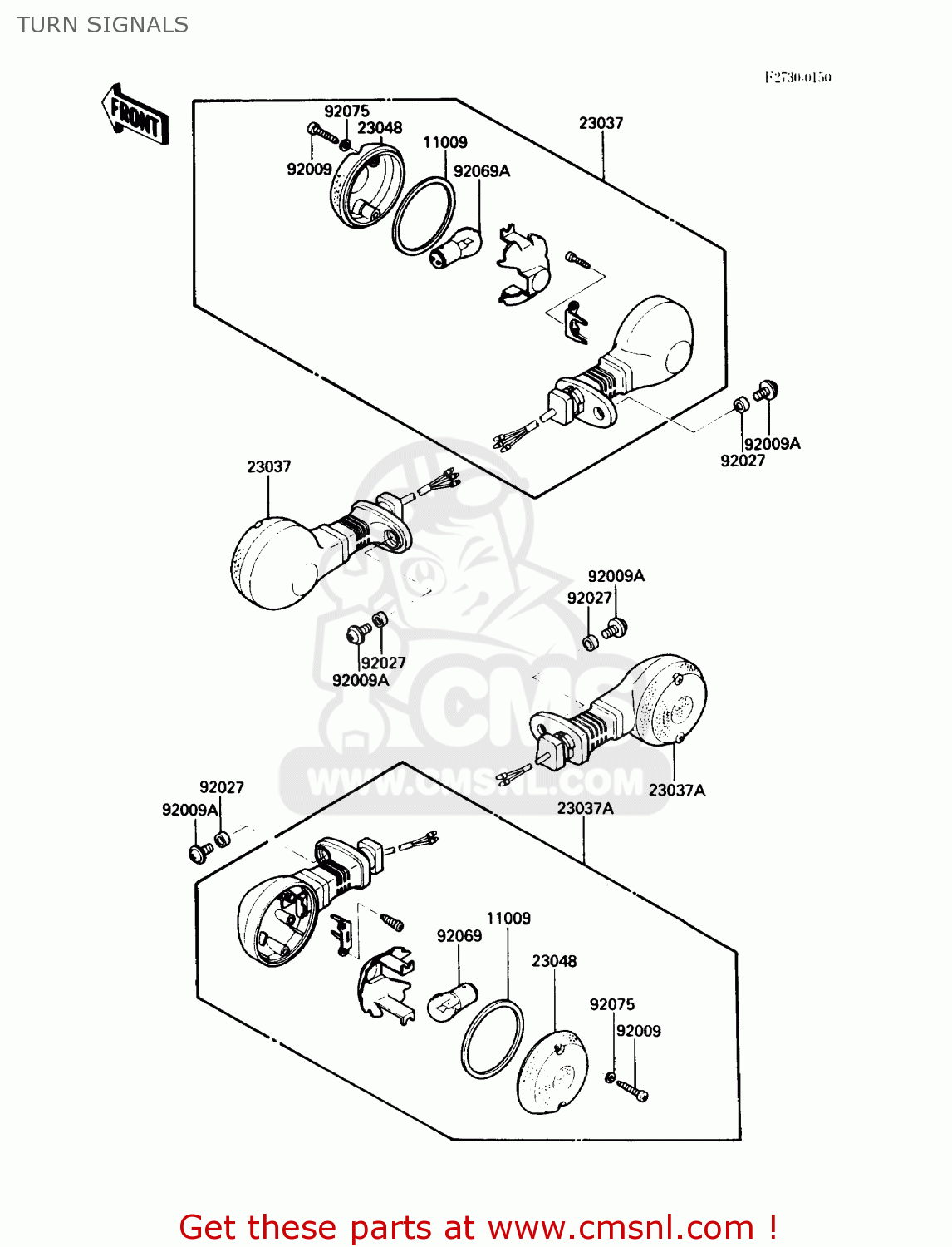 TURN SIGNALS VN750A2 VULCAN 750 1986 USA CALIFORNIA CANADA