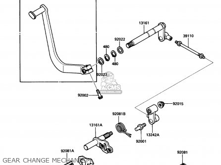 GEAR CHANGE MECHANISM - VN750A2 VULCAN 750 1986 USA CALIFORNIA CANADA