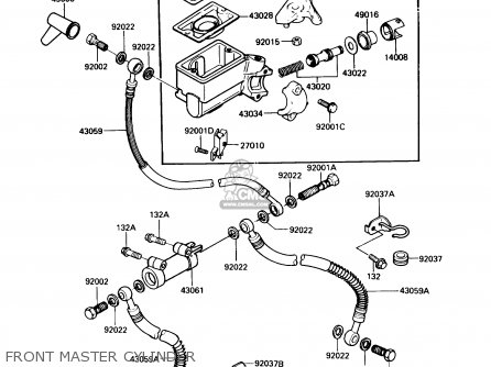FRONT MASTER CYLINDER - VN750A2 VULCAN 750 1986 USA CALIFORNIA CANADA