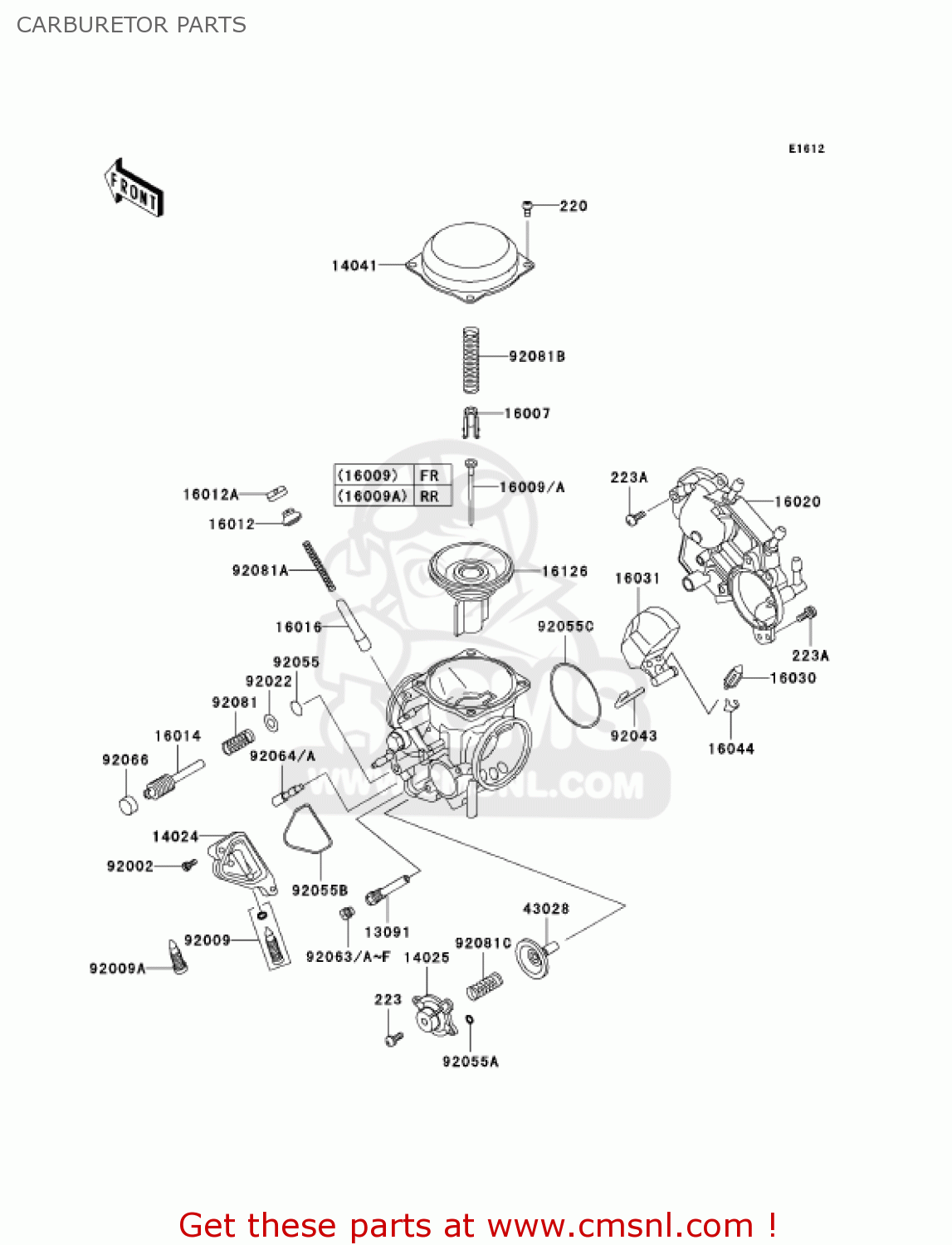 CARBURETOR PARTS VN750A20 VULCAN 750 2004 USA CALIFORNIA