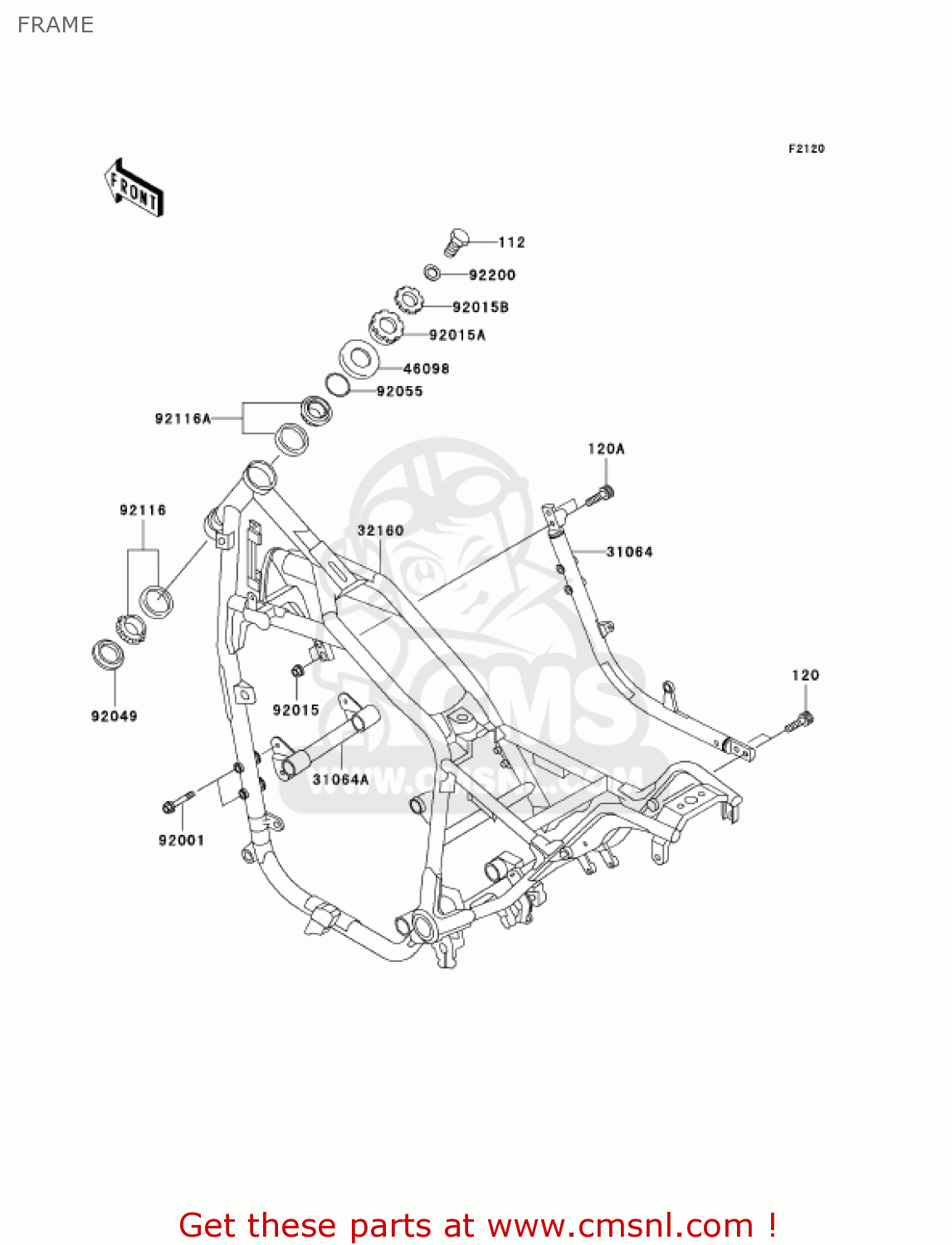 FRAME VN750A20 VULCAN 750 2004 USA CALIFORNIA